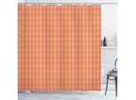 Abakuhaus Tenda Da Doccia Astratta, Concetto Insolito Motivo Ispirato Alla Geometria In Design Bicolore, 175 X 220 Cm, Arancione Scuro Vermiglio