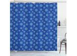 Abakuhaus Tenda Da Doccia Blu Mandala, Motivo Ripetitivo A Petali E Punti, Disegno Floreale Mistico Scuro, 175 X 180 Cm, Azzurro Cielo E Blu Violetto