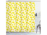 Abakuhaus Tenda Da Doccia Al Limone, Sfumature Estive Continue, Agrumi, Delizioso Motivo Acidulo, 175 X 180 Cm, Giallo E Bianco