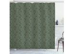 Abakuhaus Tenda Da Doccia Olive, Foglie E Rami In Tonalità Pastello, 175 X 200 Cm, Verde Saggio Sempreverde