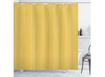 Abakuhaus Tenda Da Doccia Con Motivi Geometrici Astratti, Disposizione Verticale Bicolore Di Linee E Triangoli, 175 X 200 Cm, Giallo Terra E Azzurro