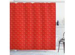 Abakuhaus Tenda Da Doccia Con Motivi Floreali, Motivi Dai Colori Caldi Lungo Un Motivo Ripetitivo Di Fiori Tropicali, 175 X 180 Cm, Rosso Cinabro Rosso Bordeaux