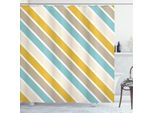 Abakuhaus Tenda Da Doccia Astratta, Simplistic Artwork Of Continuing E Strisce Colorate Su Uno Sfondo Semplice, 175 X 180 Cm, Multicolore