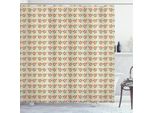 Abakuhaus Tenda Da Doccia Botanica, Motivo Foglie Colorate In Design Simmetrico, Motivi Floreali Retrò, 175 X 180 Cm, Guscio D'uovo E Multicolore