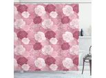 Abakuhaus Tenda Da Doccia Con Motivi Floreali, Tonalità Pastello, Motivo Romantico Con Petali Di Fiori, Stampa Floreale Naturale, 175 X 240 Cm, Rosa Secca, Rosa Pallido