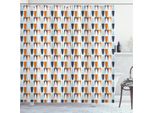 Abakuhaus Tenda Da Doccia Astratta, Forma Rotonda Lunga, Bicolore, 175 X 180 Cm, Viola Pastello Multicolore