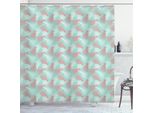 Abakuhaus Tenda Da Doccia Subacquea, Barriera Corallina Marina Deep Ocean Botanica Fogliame Marino Acquatico Eco Cartoon, 175 X 180 Cm, Corallo Scuro Verde Menta