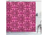 Abakuhaus Tenda Da Doccia Con Motivi Floreali, Motivi Floreali Orientali Decorativi, Effetti Folk Arabi Tradizionali Ottomani, 175 X 180 Cm, Rosa Magenta Scuro