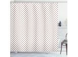 Abakuhaus Tenda Da Doccia Cactus, Motivo Ripetitivo Di Piante Di Cactus In Vaso Su Sfondo Semplice, 175 X 200 Cm, Bianco Vermiglio