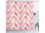 Abakuhaus Tenda Da Doccia Geometrica, Motivo Femminile Moderno Con Diversi Ornamenti Marmo Stampa Pastello, 175 X 220 Cm, Rosa Pallido E Cipria
