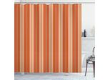 Abakuhaus Tenda Da Doccia Arancione Bruciato, Illustrazione Retrò Con Motivi Geometrici A Strisce Nei Toni Della Terra, Design Chiaro, 175 X 200 Cm, Arancione Bruciato Tan