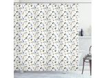 Tenda Da Doccia Abakuhaus Cactus Print, Motivo Con Giraffe Della Giungla E Piantagione Su Sfondo Semplice, 175 X 180 Cm, Bianco E Multicolore