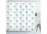 Abakuhaus Tenda Da Doccia Con Motivo A Pioggia, Simmetrica, Irregolare, Rotonda E Autunnale, 175 X 180 Cm, Azzurro Pallido
