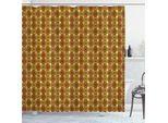 Abakuhaus Tenda Da Doccia Astratta, Motivo A Macchie Decorative Complesse, 175 X 200 Cm, Giallo Arancione Scuro