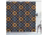 Abakuhaus Tenda Da Doccia Astratta, Motivo Folk Ripetizione Delle Forme Boeme Motivo Artistico Hatched, 175 X 240 Cm, Indaco E Multicolore