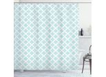Abakuhaus Tenda Da Doccia Con Motivi Floreali, Illustrazione Monocromatica Moderna In Stile Damasco Con Motivi Classici Su Sfondo Neutro, 175 X 180 Cm, Blu Mare E Bianco