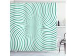 Abakuhaus Tenda Da Doccia A Righe, Motivo A Righe Intrecciate Di Whirlpool Design Raggi Effetto Monocromatico, 175 X 200 Cm, Verde Menta E Verde Acqua