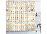 Abakuhaus Tenda Da Doccia Floreale, Colori Pastello, Motivo Floreale Scandinavo Folkloristico Primaverile Continuo, 175 X 180 Cm, Champagne Multicolore