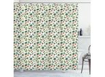 Abakuhaus Tenda Da Doccia Artistica Da Giardino, Motivi Botanici Con Foglie Della Giungla, Piante Realistiche, Elementi Naturali, 175 X 220 Cm, Multicolore