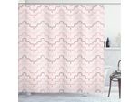 Abakuhaus Tenda Da Doccia Rosa, Motivo Geometrico Continuo Con Motivi Semplici, Design Moderno, 175 X 180 Cm, Rosa Cipria