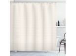 Abakuhaus Tenda Da Doccia In Colore Neutro, Stampa Digitale Con Motivo Vintage Giapponese In Tonalità Tenui, 175 X 220 Cm, Beige Chiaro E Bianco