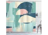 Abakuhaus Tenda Da Doccia Astratta, Arte Moderna, Astrattismo, Forme Geometriche, Effetto Grunge, Motivi Disegnati A Mano, 175 X 200 Cm, Multicolore