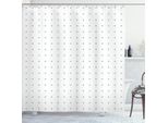 Abakuhaus Tenda Da Doccia Astratta, Stella Continua Come Illustrazione Monocromatica Su Sfondo Normale, 175 X 180 Cm, Bianco Blu Cadetto
