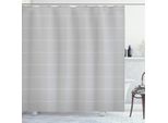 Abakuhaus Tenda Da Doccia Grigia Chevron, Strisce Geometriche Ondulate, Design Astratto Artistico Minimalista Art DéCo, 175 X 180 Cm, Grigio Chiaro E Perla