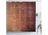 Abakuhaus Tenda Da Doccia Con Motivo Mattoni, Stile Rustico Construction House Exterior Muro In Pietra Con Effetto Retrò, 175 X 200 Cm, Marrone Scuro
