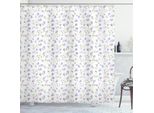 Abakuhaus Tenda Da Doccia Con Motivi Floreali, Delicati Toni Autunnali, Fiori Di Croco In Fiore, Foglie Rigogliose, 175 X 220 Cm, Verde Lavanda