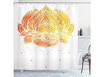 Abakuhaus Tenda Da Doccia Etnica, Stilizzato Fiore Di Loto Dai Colori Vivaci Con Motivi Boho Su Sfondo Acquerellato, 175 X 200 Cm, Multicolore