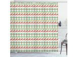 Abakuhaus Tenda Da Doccia In Stile Folk, Motivo Scandinavo Con Cavallo Dala Svedese E Fiori, 175 X 240 Cm, Verde Vermiglio