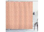 Abakuhaus Tenda Da Doccia Con Motivi Floreali, Illustrazione Spring Season Con Fiori E Foglie Dai Colori Pastello, 175 X 220 Cm, Salmone Corallo Bianco