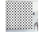 Abakuhaus Tenda Da Doccia Monocolore, Piccoli Quadrati Diagonali, Motivo Astratto Monocromatico Minimalista, 175 X 180 Cm, Grigio Antracite E Bianco