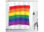 Abakuhaus Tenda Da Doccia Pride, Disegno Ad Acquerello Simbolo Gay E Bisessuale Bandiera Arcobaleno Pride Amore Vince Illustrazione, 175 X 200 Cm, Multicolore