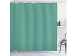 Abakuhaus Tenda Da Doccia Fleur De Lis, Motivo Barocco Lily Dai Toni Pastello Luminosi In Grafica Astratta Contemporanea, 175 X 180 Cm, Arancione Mare Blu
