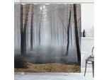 Abakuhaus Tenda Da Doccia Nebel, Foresta Bruciata Con Alberi Alti E Spogli Dopo L'incendio Wild Nature Smoke Tragedy Sad Foto, 175 X 240 Cm, Multicolore