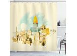 Abakuhaus Eastern City Tenda Da Doccia, Pittura Astratta Contorno Artistico, 175 X 240 Cm, Guscio D'uovo Multicolore
