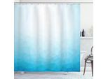 Abakuhaus Tenda Da Doccia Blu, Effetto Ombre Blu, Illustrazione Triangolare Geometrica Futuristica Con Ghiaccio E Acqua, 175 X 200 Cm, Blu Azzurro