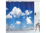 Abakuhaus Tenda Da Doccia Cielo Blu, Soffici Nuvole Dalle Forme Irregolari Clear Weather Daylight, 175 X 200 Cm, Blu Cobalto Azzurro Cielo