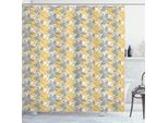 Abakuhaus Tenda Da Doccia Con Motivi Floreali, Grafica Digitale Astratta Con Strisce Floreali E Spruzzi Di Colore Grunge, 175 X 180 Cm, Multicolore
