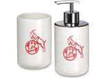 1. Set Da Bagno Fc KöLn Con Dispenser Per Sapone E Bicchiere Per Spazzolino Da Denti