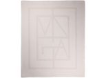 Vinga - Coperta, Materiale Riciclato, Monogramma XD1222 (Taglia Unica) (Bianco Naturale)