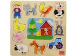 Jumbo Spiele Goula Puzzle In Legno Sagome Fattoria, Puzzle Per Bambini, Puzzle In Legno, Gioco Di Posa, Bambini, 53025