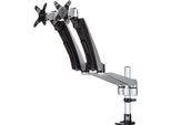 Startech.Com ARMDUAL30 Supporto Da Tavolo Per Tv A Schermo Piatto 76,2 Cm (30") Nero, Argento Scrivania"
