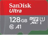 Sandisk Ultra Microsd, 128 Gb, Microsdxc, Classe 10, UHS-I, 100 Mb/S, Grigio, Rosso