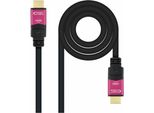 Nanocable 10.15.3715 Cavo Hdmi 15 M Hdmi Tipo A (Standard) Nero, Rosa
