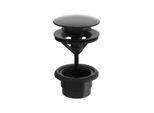 Hansa Ablaufgarnitur Push-Open, Schwarz Matt (0764010033)