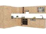 Vicco Cucina Angolare Completa Fame-Line, 347 X 60 Cm , Pl Rovere, Quercia Dorata/Quercia Dorata