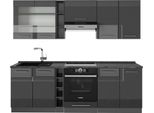Vicco Cucina Componibile Fame-Line, 235 Cm , Pl Antracite, Antracite Lucido/Antracite